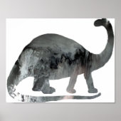 Abstrakte Brontosaurus-Silhouette. Poster (Vorne)