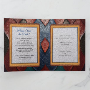 Abstrakte Bronze, gold-blauer Barockstil Karte