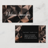 Abstrakte Bronze-Mix-Muster Kunst Visitenkarte (Vorne/Hinten)