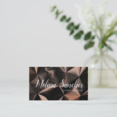 Abstrakte Bronze-Mix-Muster Kunst Visitenkarte (Stehend Vorderseite)