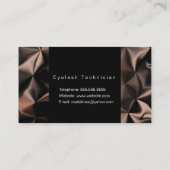 Abstrakte Bronze-Mix-Muster Kunst Visitenkarte (Rückseite)