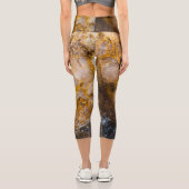 Abstrakte Bronzestruktur Capri Leggings (Rückseite)