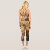 Abstrakte Bronzestruktur Capri Leggings (Rückseite)