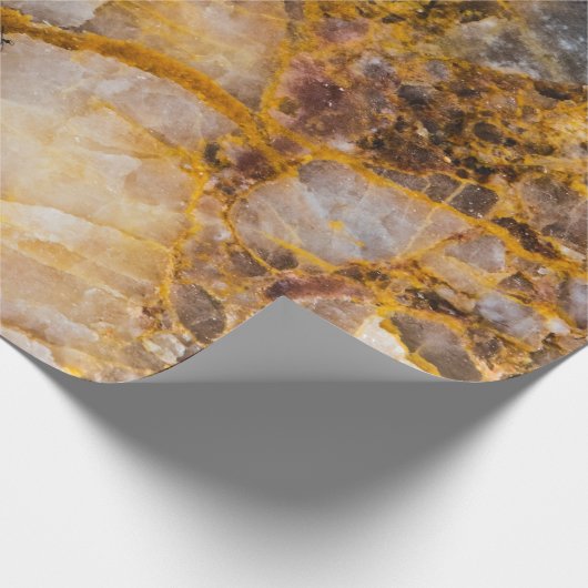 Abstrakte Bronzestruktur Geschenkpapier (Ecke)