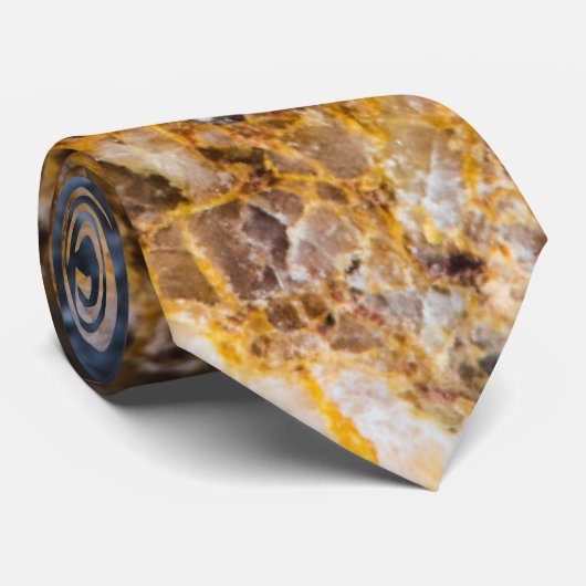 Abstrakte Bronzestruktur Krawatte (Gerollt)