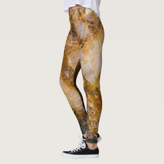 Abstrakte Bronzestruktur Leggings (Links)