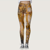 Abstrakte Bronzestruktur Leggings (Vorderseite)