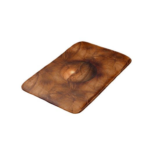 Abstrakte Brown-Kugel Badematte (Schrägansicht)