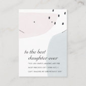 ABSTRAKTE BRUSH DAUGHTER GIFT NECKLACE EARRING CAR PLATZKARTE (Vorderseite)