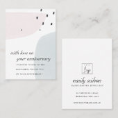 ABSTRAKTE BRUSH STROKE ANNIVERSARY EARRING-ANZEIGE PLATZKARTE (Vorne/Hinten)