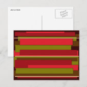 Abstrakte Bücher Postkarte (Vorne/Hinten)