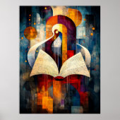 Abstrakte Buchkunst - Geometrisches Design für Les Poster (Vorne)