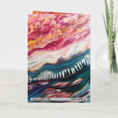 Abstrakte bunt fließende Grußkarte Karte (Rückseite)
