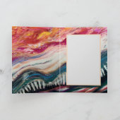 Abstrakte bunt fließende Grußkarte Karte (Innenseite)