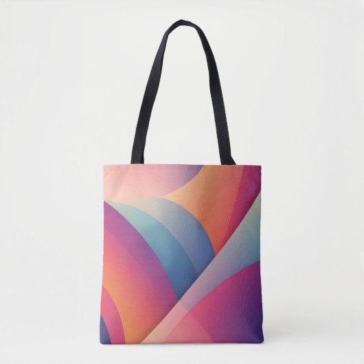 Abstrakte bunt geometrische Gradienten Tasche (Vorderseite)