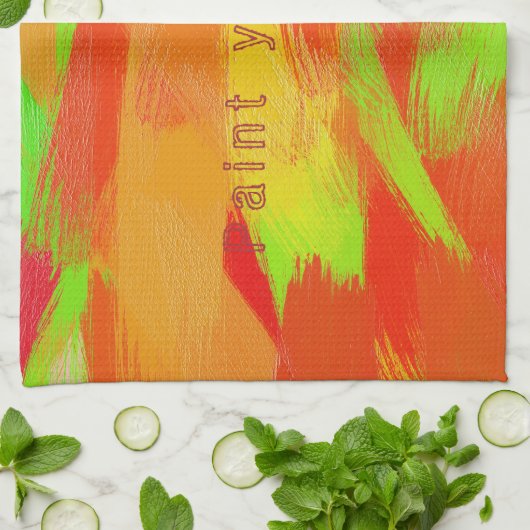 Abstrakte bunte Bürste streicht texture.text. Handtuch (Gefaltet)