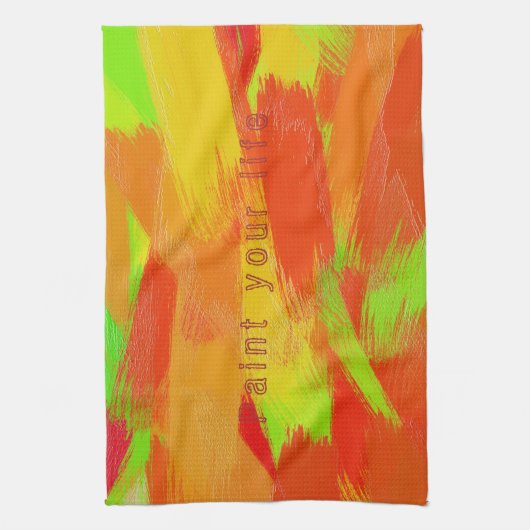 Abstrakte bunte Bürste streicht texture.text. Handtuch (Vertikal)