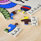 Abstrakte Bunte Katze Puzzle (Seite)
