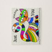 Abstrakte Bunte Katze Puzzle (Vertikal)