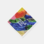 Abstrakte Bunte Kinder Kunst Party Serviette (Ecke)