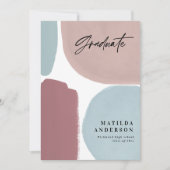 Abstrakte bunte Multi-Foto-Abschlussfeier Ankündigung (Vorderseite)