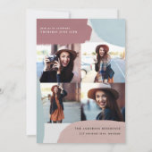 Abstrakte bunte Multi-Foto-Abschlussfeier Ankündigung (Rückseite)