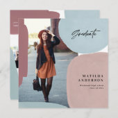 Abstrakte bunte Multi-Foto-Abschlussfeier Ankündigung (Vorne/Hinten)