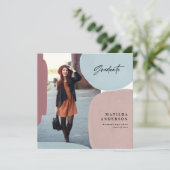 Abstrakte bunte Multi-Foto-Abschlussfeier Ankündigung (Stehend Vorderseite)