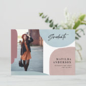 Abstrakte bunte Multi-Foto-Abschlussfeier Ankündigung (Stehend Vorderseite)