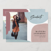 Abstrakte bunte Multi-Foto-Abschlussfeier Ankündigung (Vorne/Hinten)