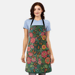 Abstrakte bunte Sonnenblumen Schmetterlinge Schürz Schürze