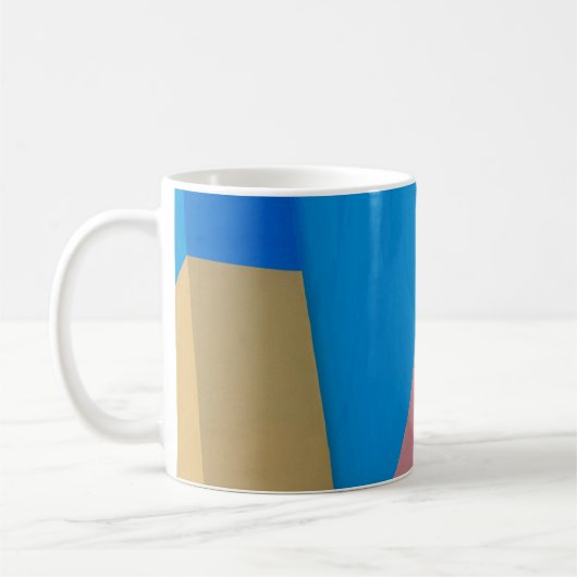 ABSTRAKTE BUNTE STADTWAND KAFFEETASSE (Links)
