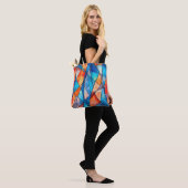 Abstrakte Bunte Tasche (Am Model)