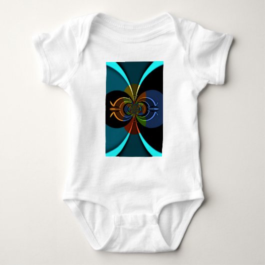 Abstrakte Burst Art Print Baby Strampler (Vorderseite)