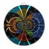 Abstrakte Burst Art Print Dartscheibe (vorne)