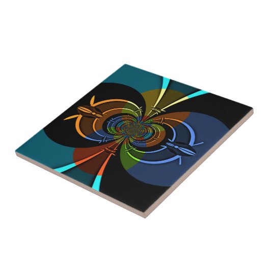 Abstrakte Burst Art Print Fliese (Seite)