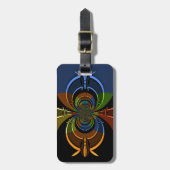 Abstrakte Burst Art Print Gepäckanhänger (Vorderseite vertikal)