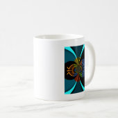 Abstrakte Burst Art Print Kaffeetasse (VorderseiteRechts)