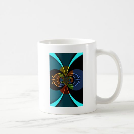Abstrakte Burst Art Print Kaffeetasse (Rechts)