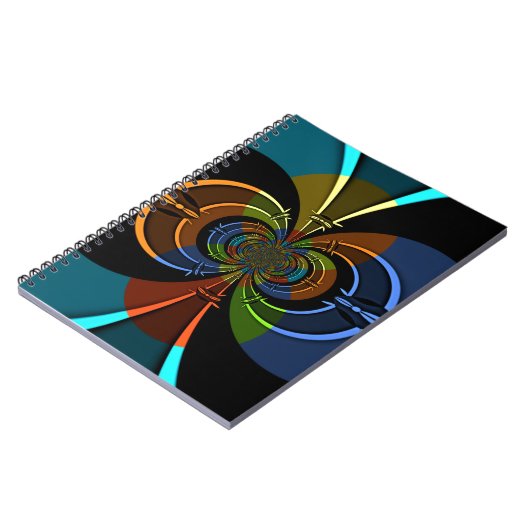 Abstrakte Burst Art Print Notizblock (Linke Seite)