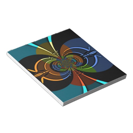 Abstrakte Burst Art Print Notizblock (angewinkelt)