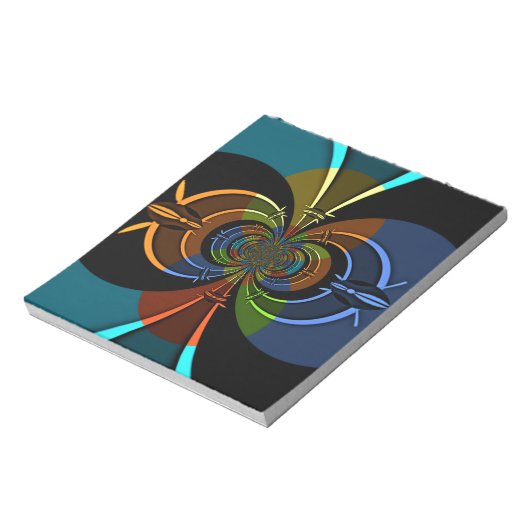 Abstrakte Burst Art Print Notizblock (Rotiert)