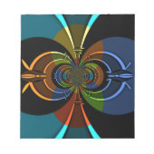 Abstrakte Burst Art Print Notizblock (Vorderseite)