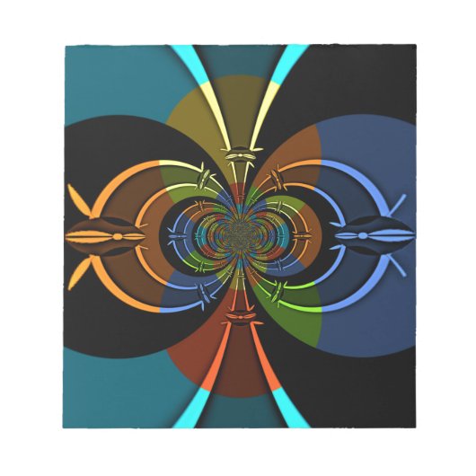 Abstrakte Burst Art Print Notizblock (Vorderseite)