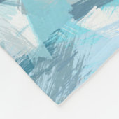 abstrakte Bürste streicht aquamarines Muster Fleecedecke (Ecke)