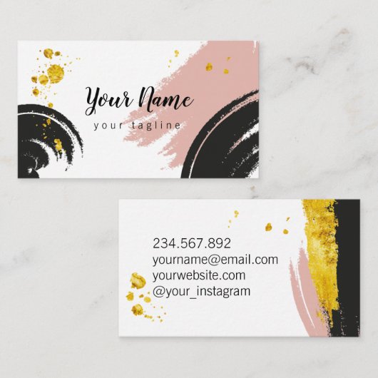 Abstrakte Bürsten-Anschlag-Geschäfts-Karte Visitenkarte (Vorne/Hinten)