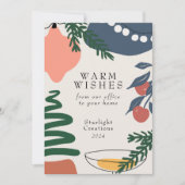 Abstrakte Business-Flat-Urlaubskarte Feiertagskarte (Vorderseite)