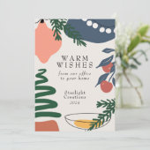 Abstrakte Business-Flat-Urlaubskarte Feiertagskarte (Stehend Vorderseite)