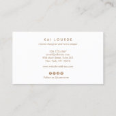 Abstrakte Business-Karte mit schicker Pink Visitenkarte (Rückseite)