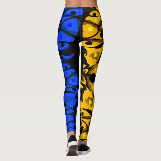 Abstrakte Butterfly 2 Farben Leggings (Rückseite)